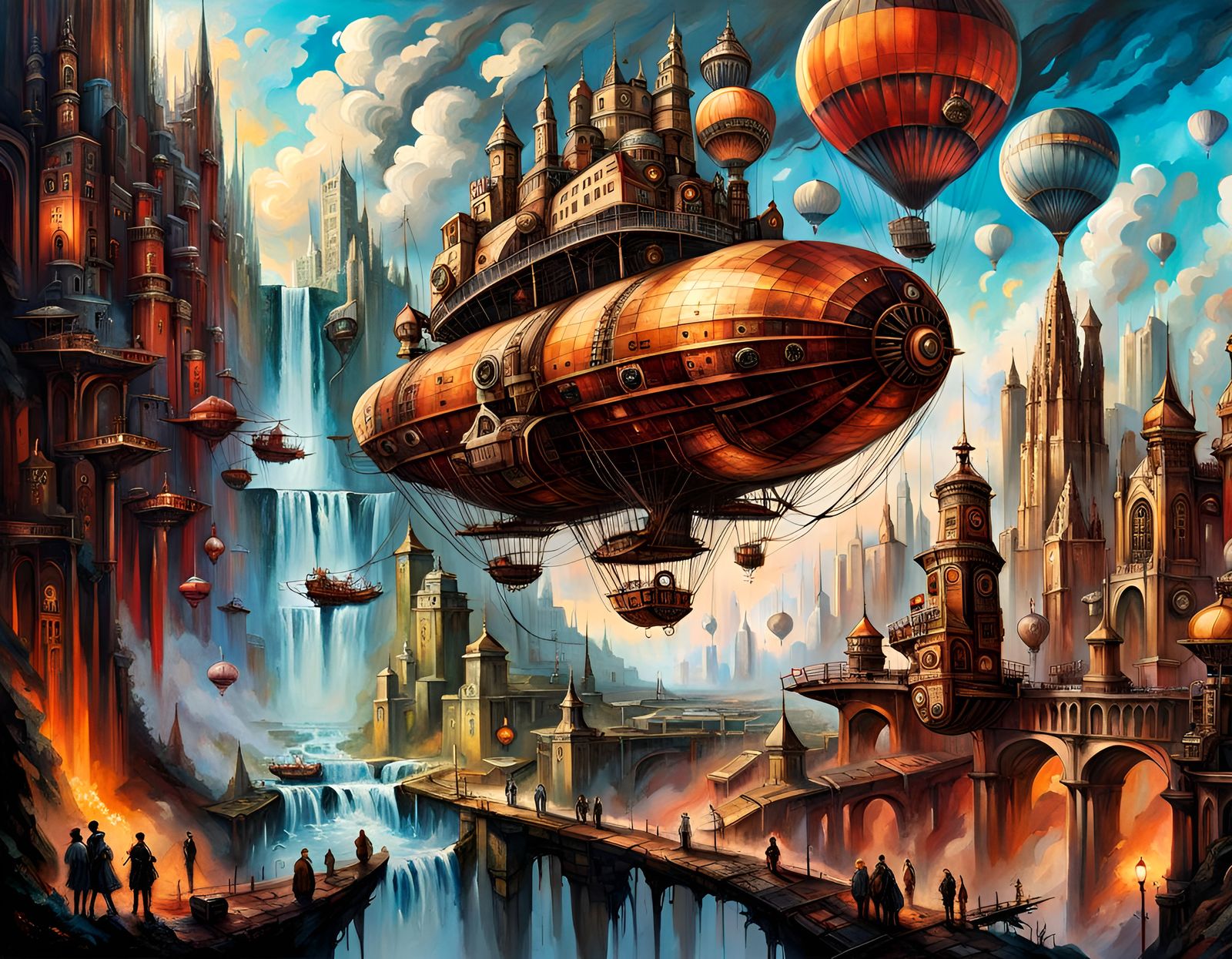 Floating Steampunk City
