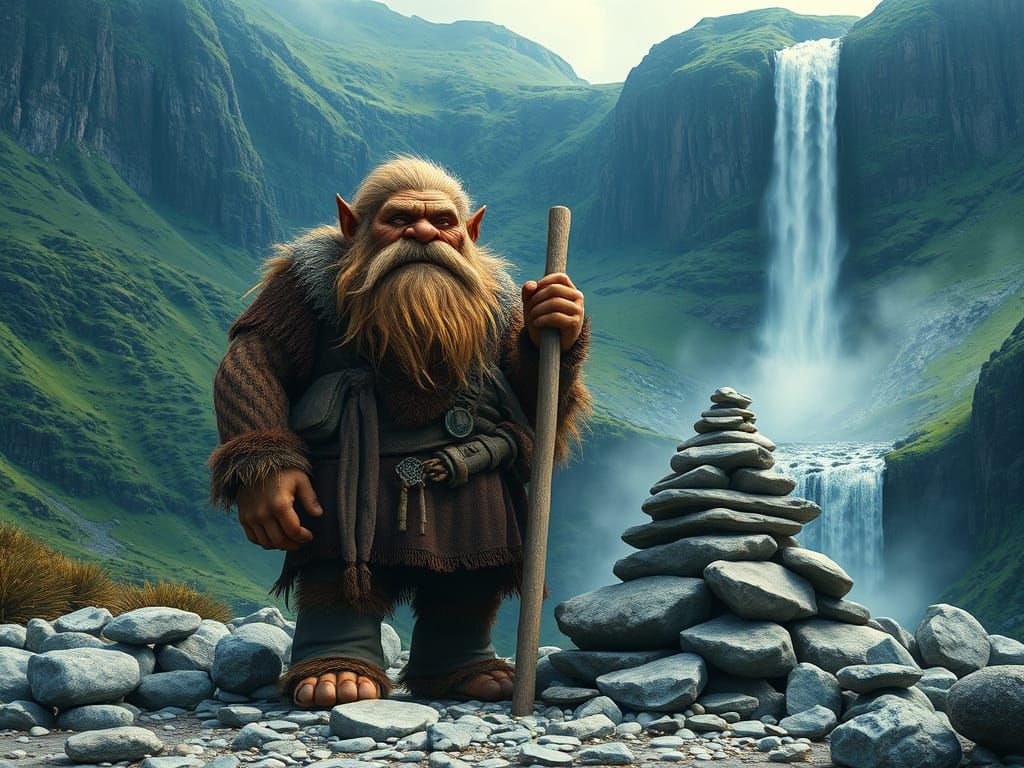 Norwegian Troll by Waterfall Concept Art
