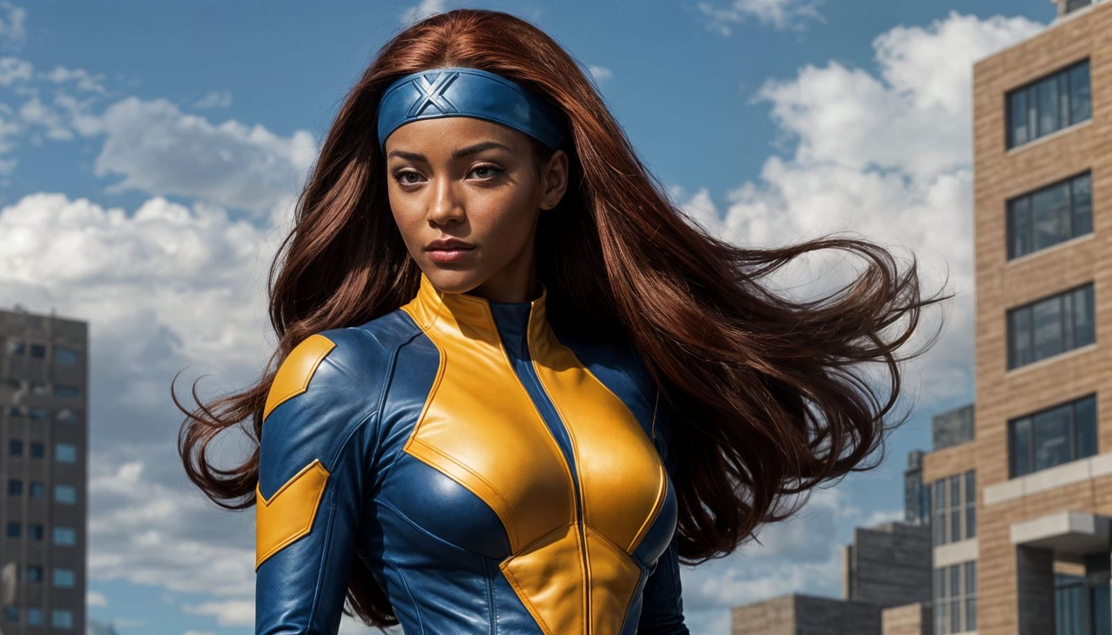 Realistic 8K Jean Grey in X-Men Suit