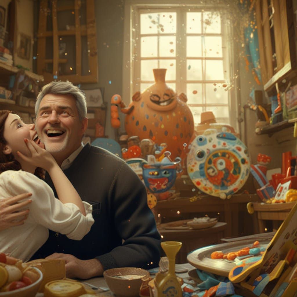 Woman tells man a funny secret