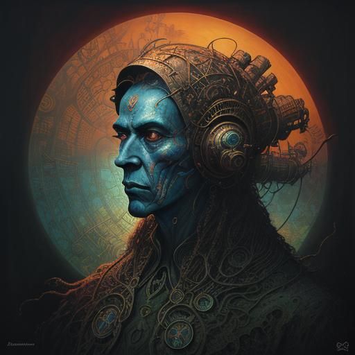 Surreal Astralscape in Mixed Media Styles