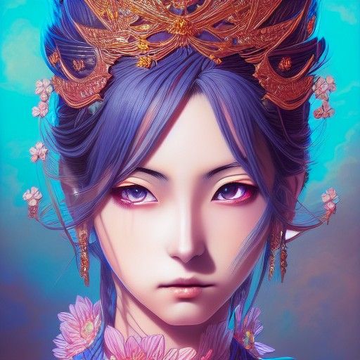 Fantasy Manga Goddess Portrait in 8k Resolution