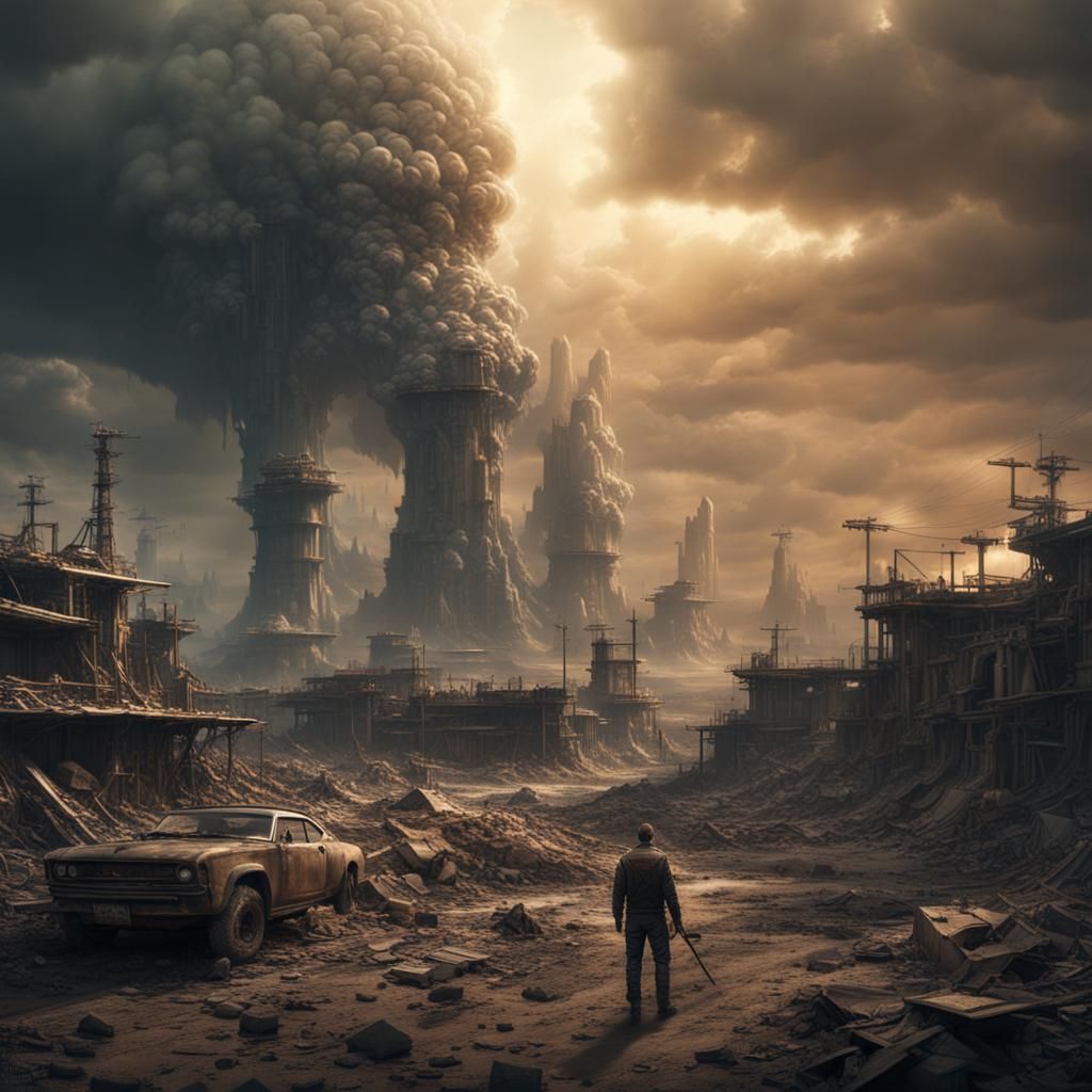 Epic Nuclear Wasteland Digital Matte Painting