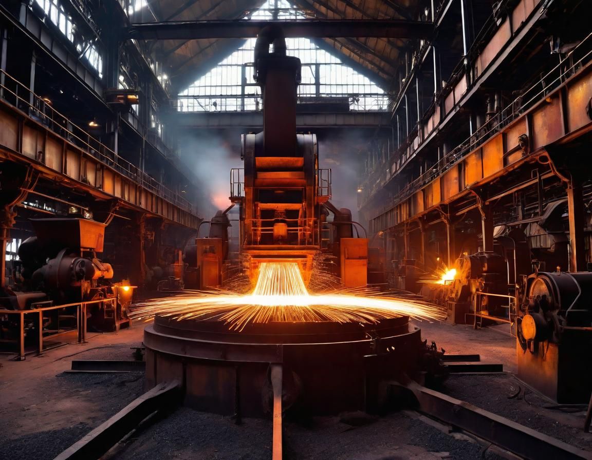 Victorian Steel Mill at Magic Hour