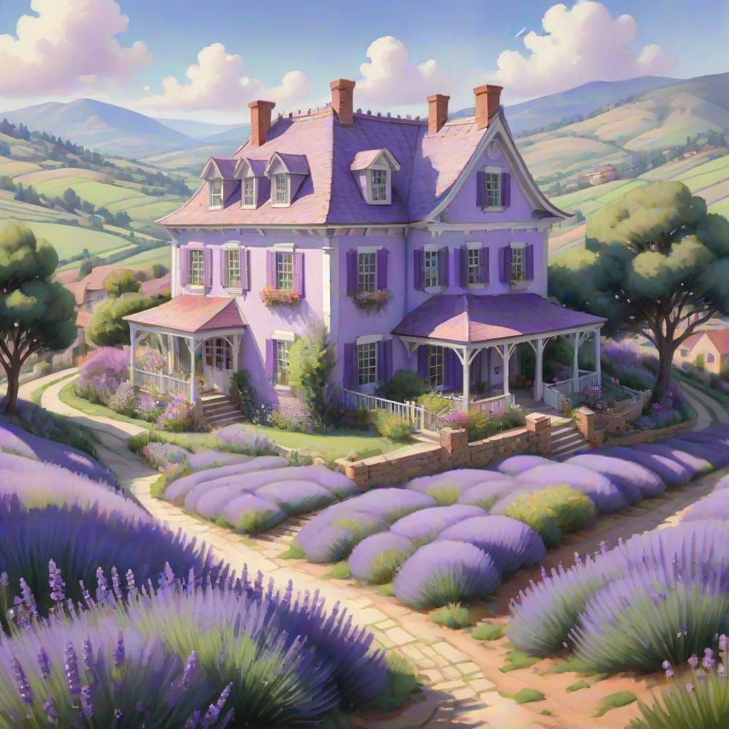 Whimsical Victorian Estate in Lavender Hues