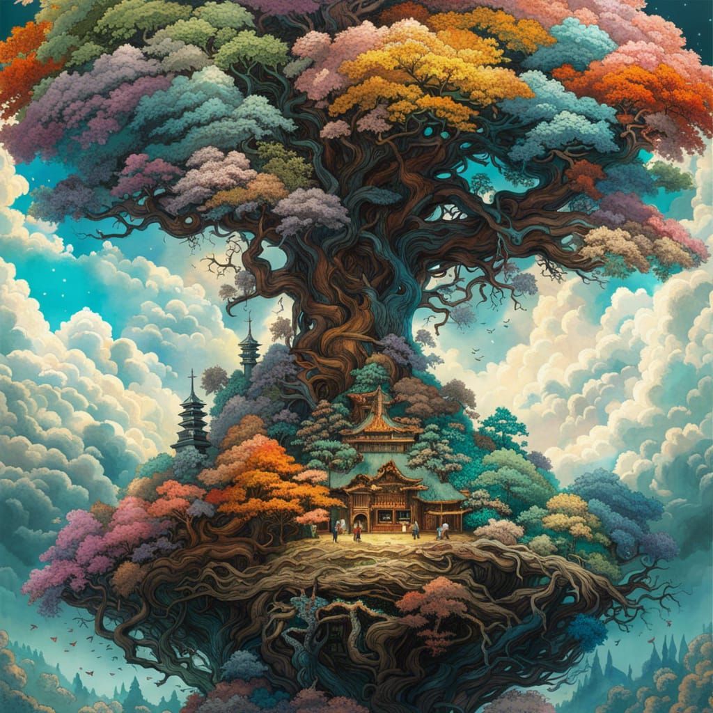 Cloud Tree: A Hyperdetailed Fantasy Masterpiece