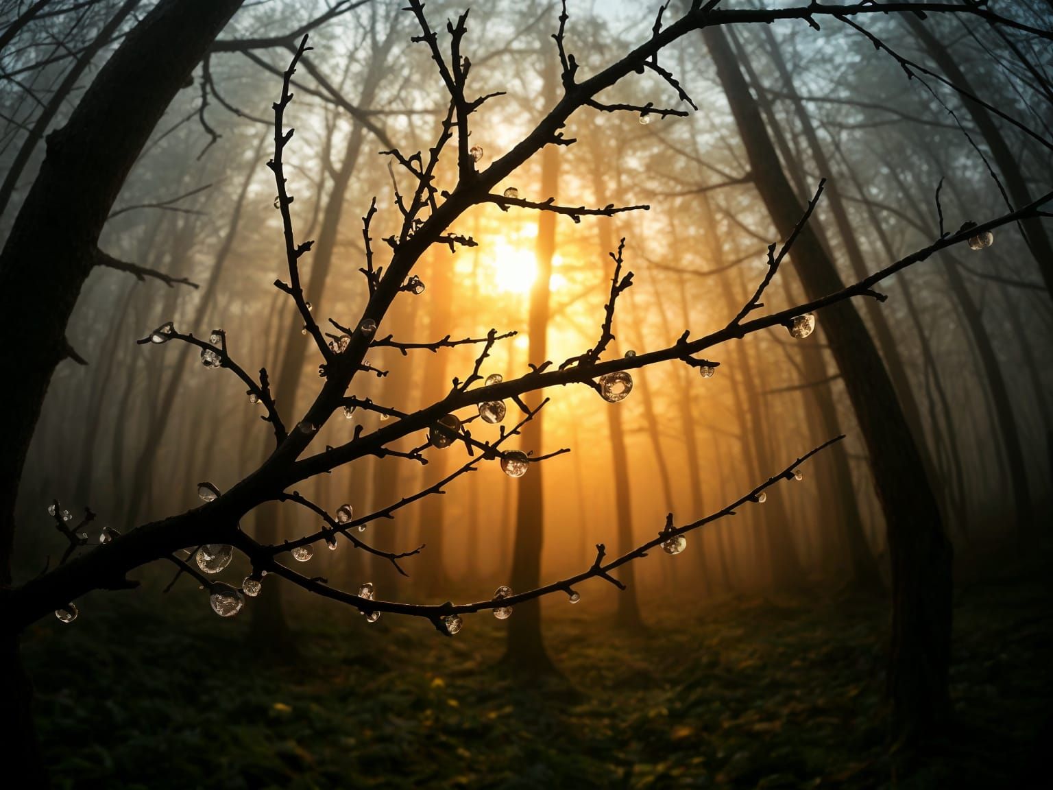 Foggy Forest Morning