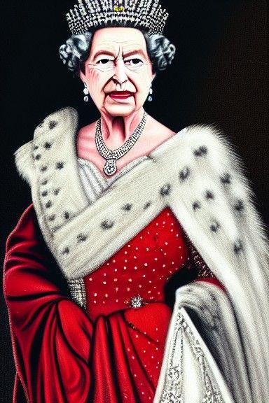 Photorealistic Portrait of Queen Elizabeth II