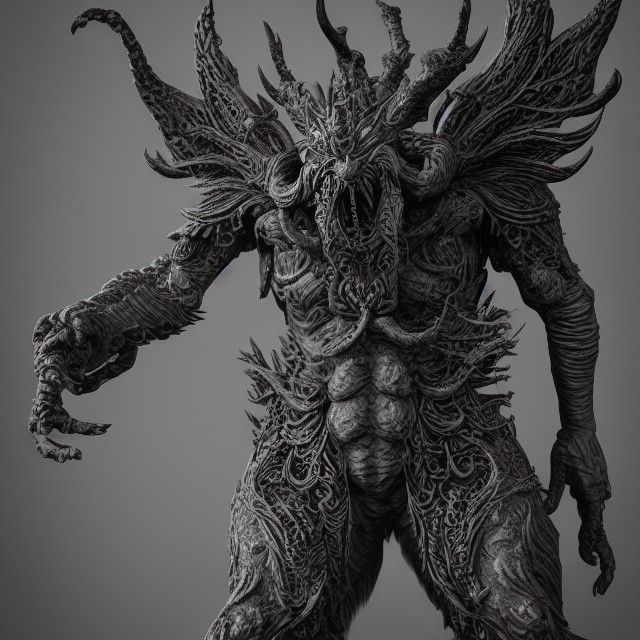 Detailed Model of a Mysterious Nephilim God