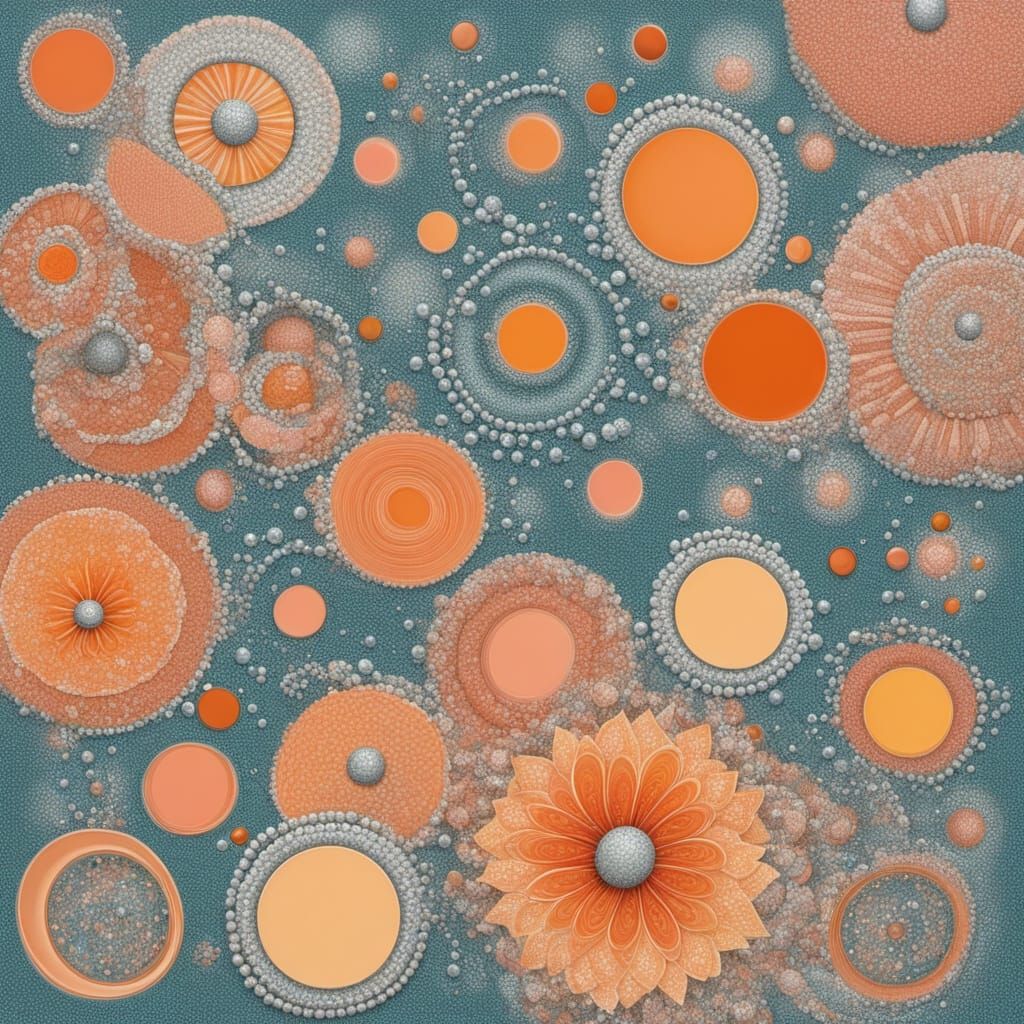 Surreal Abstract Painting of Apricot Toledo Sandals