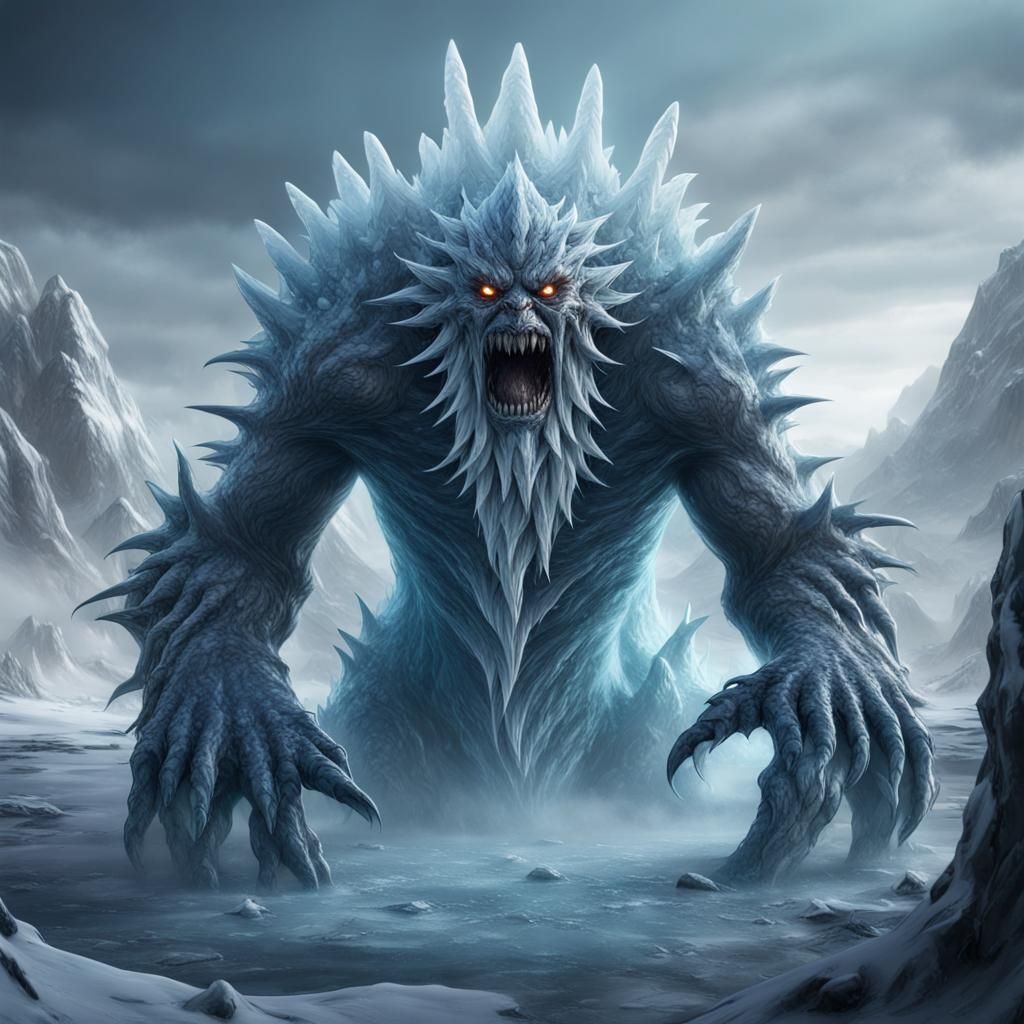 Detailed Ice Monster Concept Art