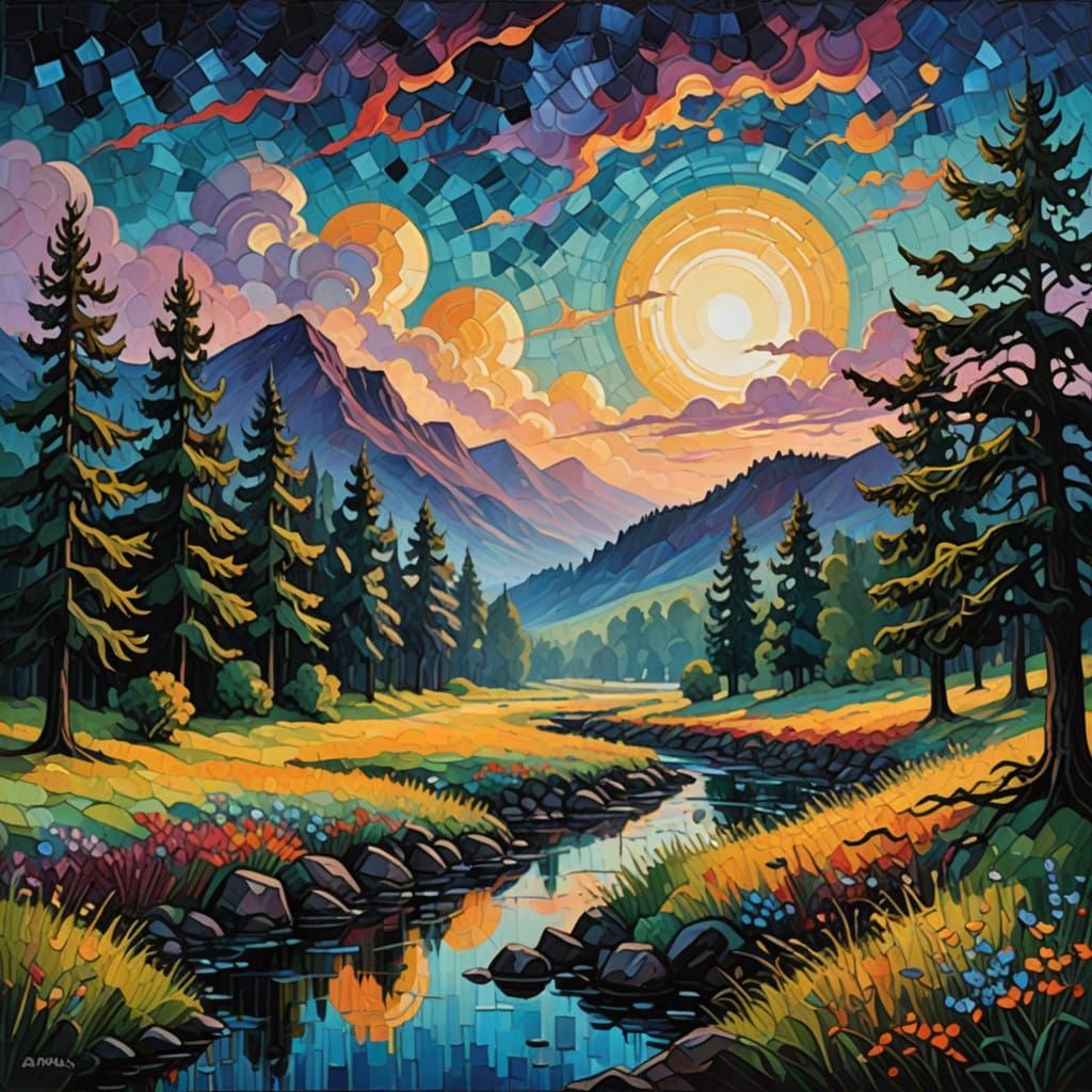 Eerie Bird Swarm Soaring Above Misty Forest