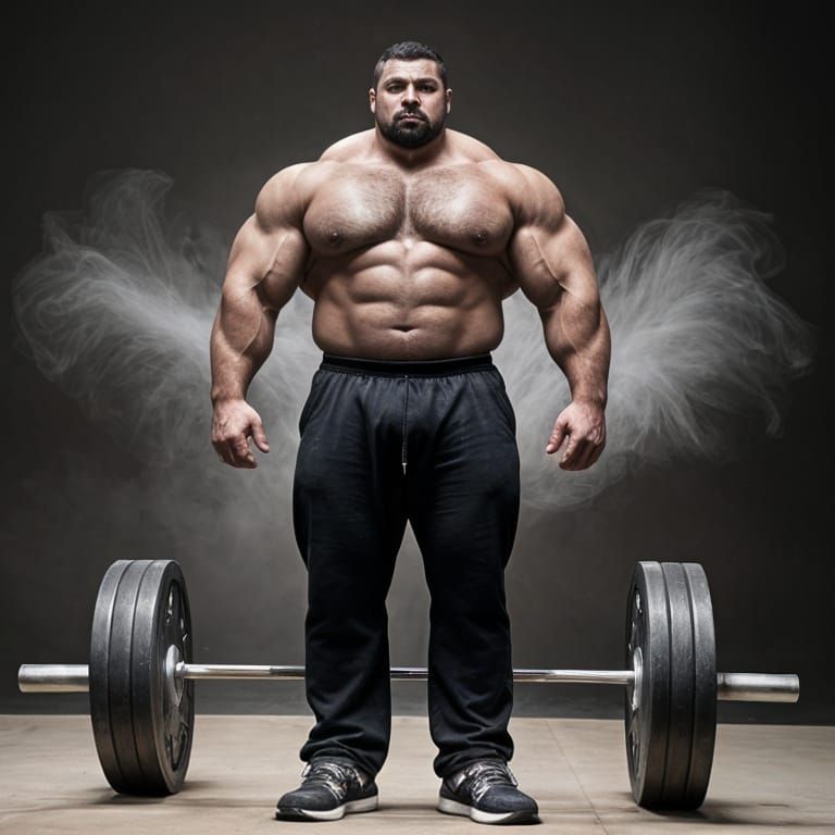 Powerlifter in Chalky Minimalist Gym