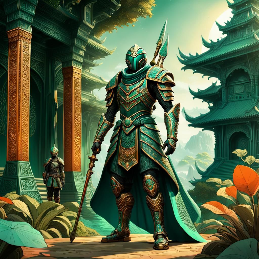 Lasg Stands Tall Under a Vibrant Green Sun