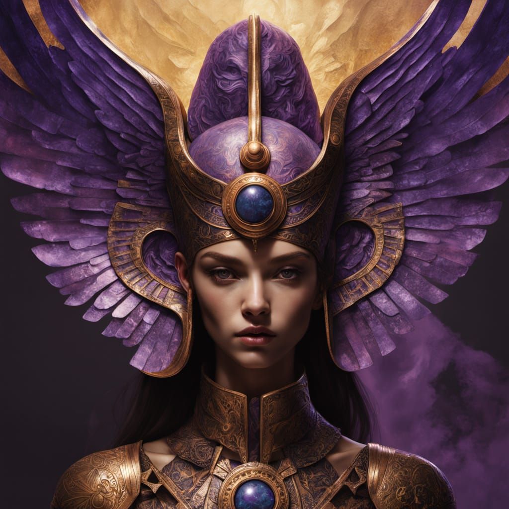 Egyptian Mysticism Eye of Horus in Copper and Gold