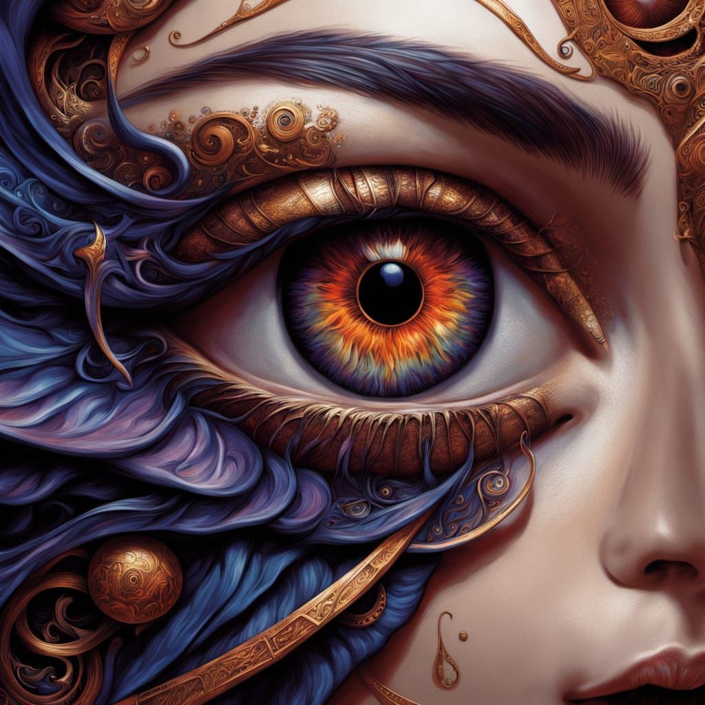 Ancient Egyptian Eye of Horus in Vibrant, Hyper-Realistic De...