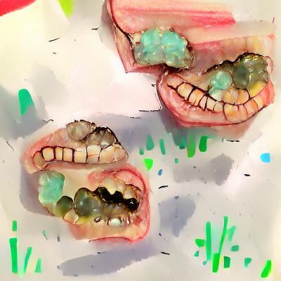Severely Decayed and Moldy Teeth Close-Up
