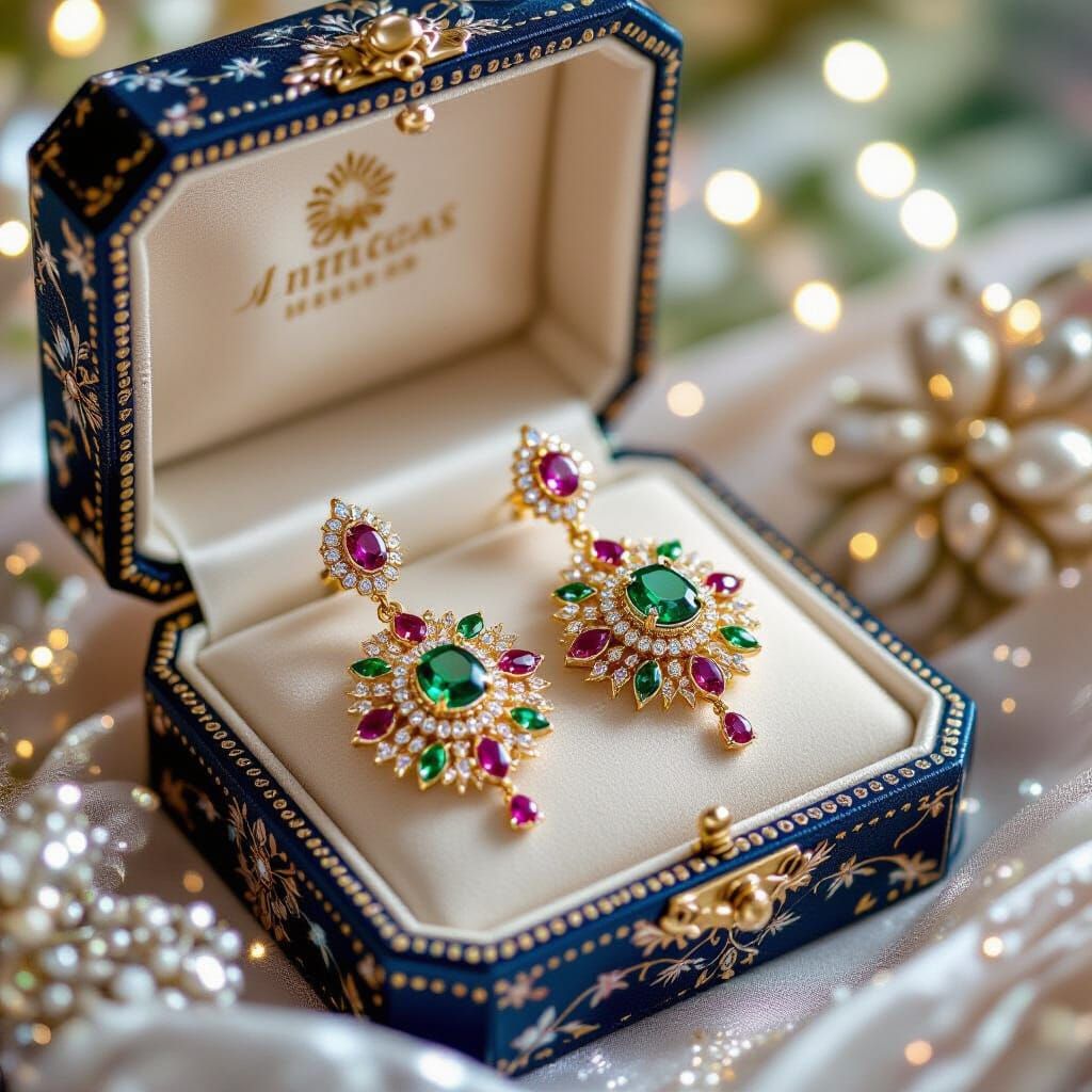 Ornate Jewels in Art Nouveau Style