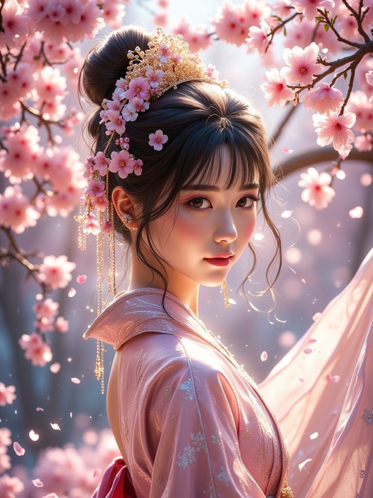 Exquisite Cherry Blossom Ceremony in Spring