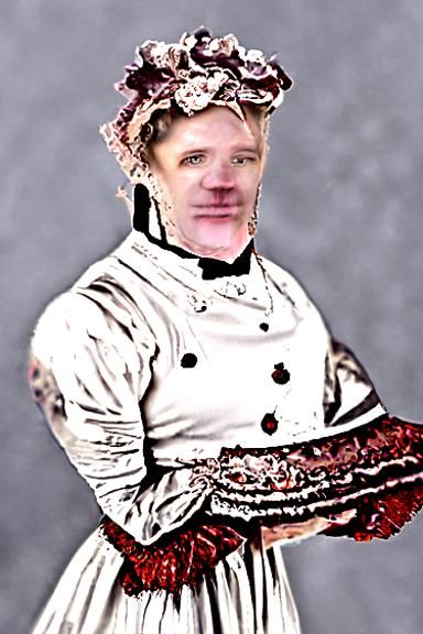 Gordon Ramsay in Victorian Dress Portrait