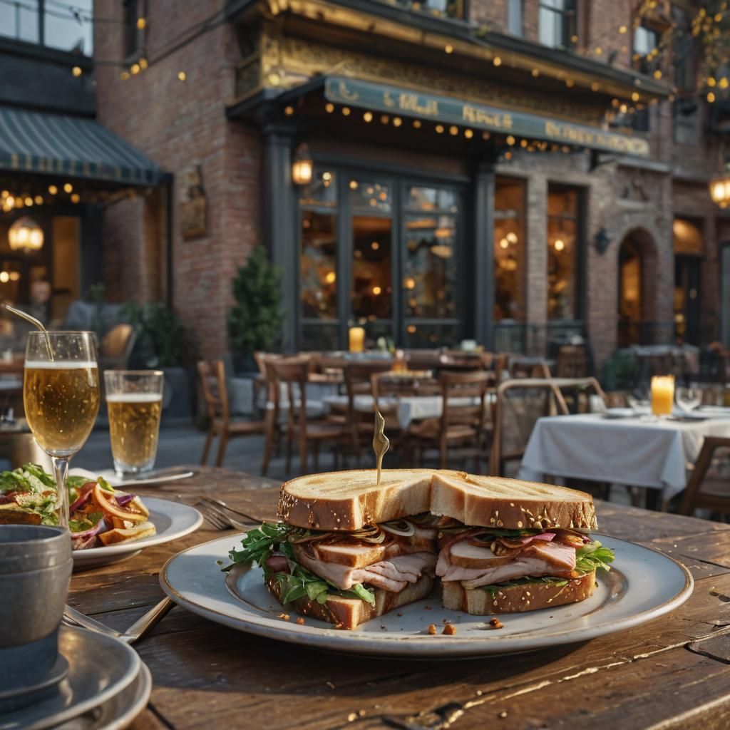 Lavish Restaurant's Sliced Pork Chop Sandwich
