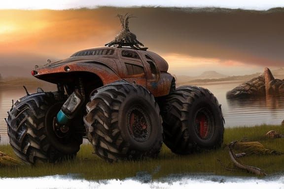 Post-Apocalyptic Monster Truck by Lakeside