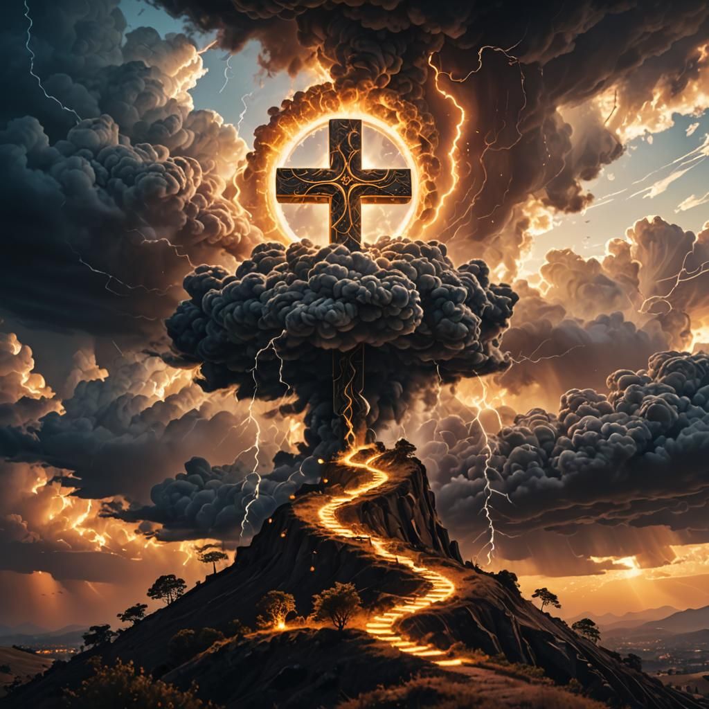 Smoke Cross on Barren Hill at Sunrise