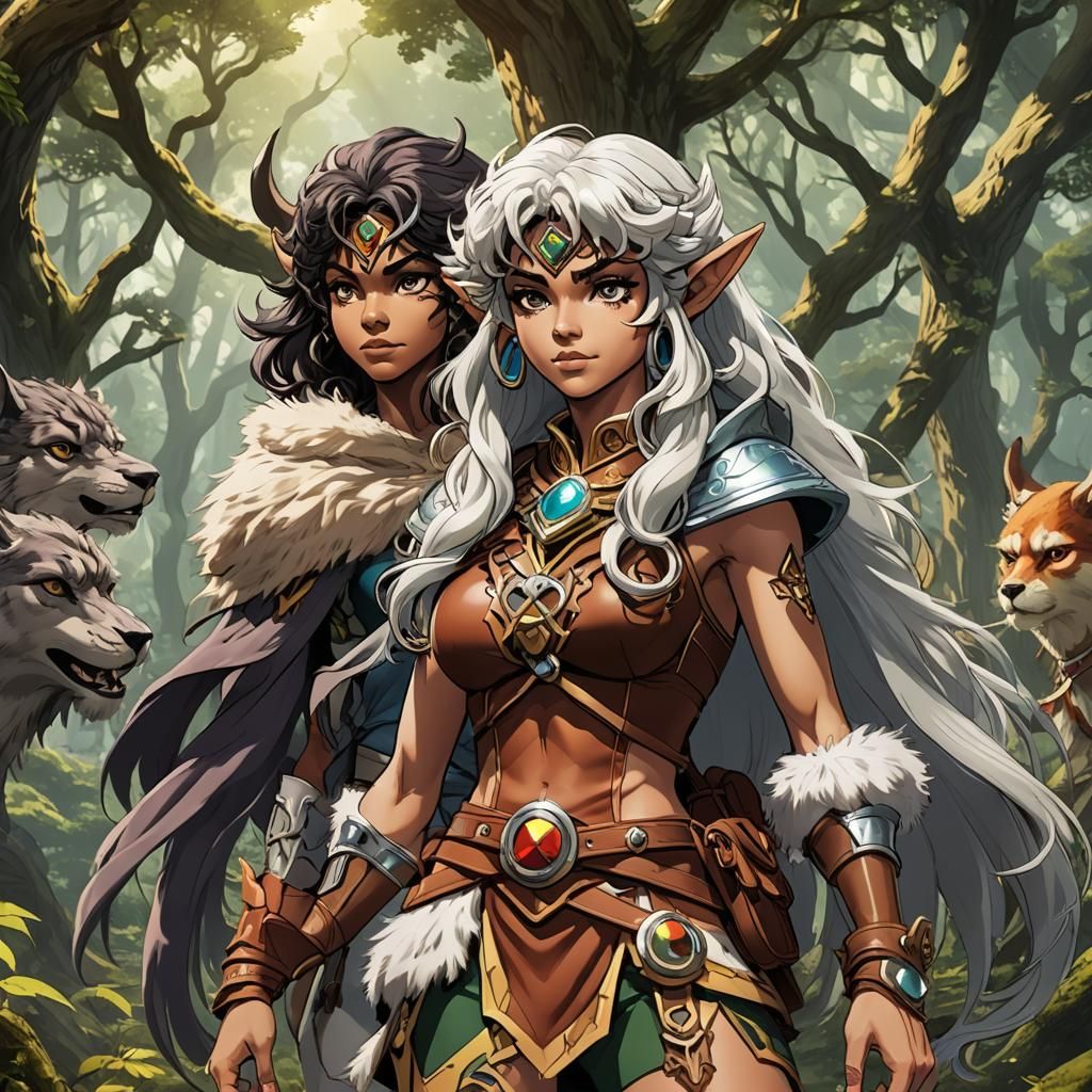 Elfquest in Anime Style: Detailed 3D Render