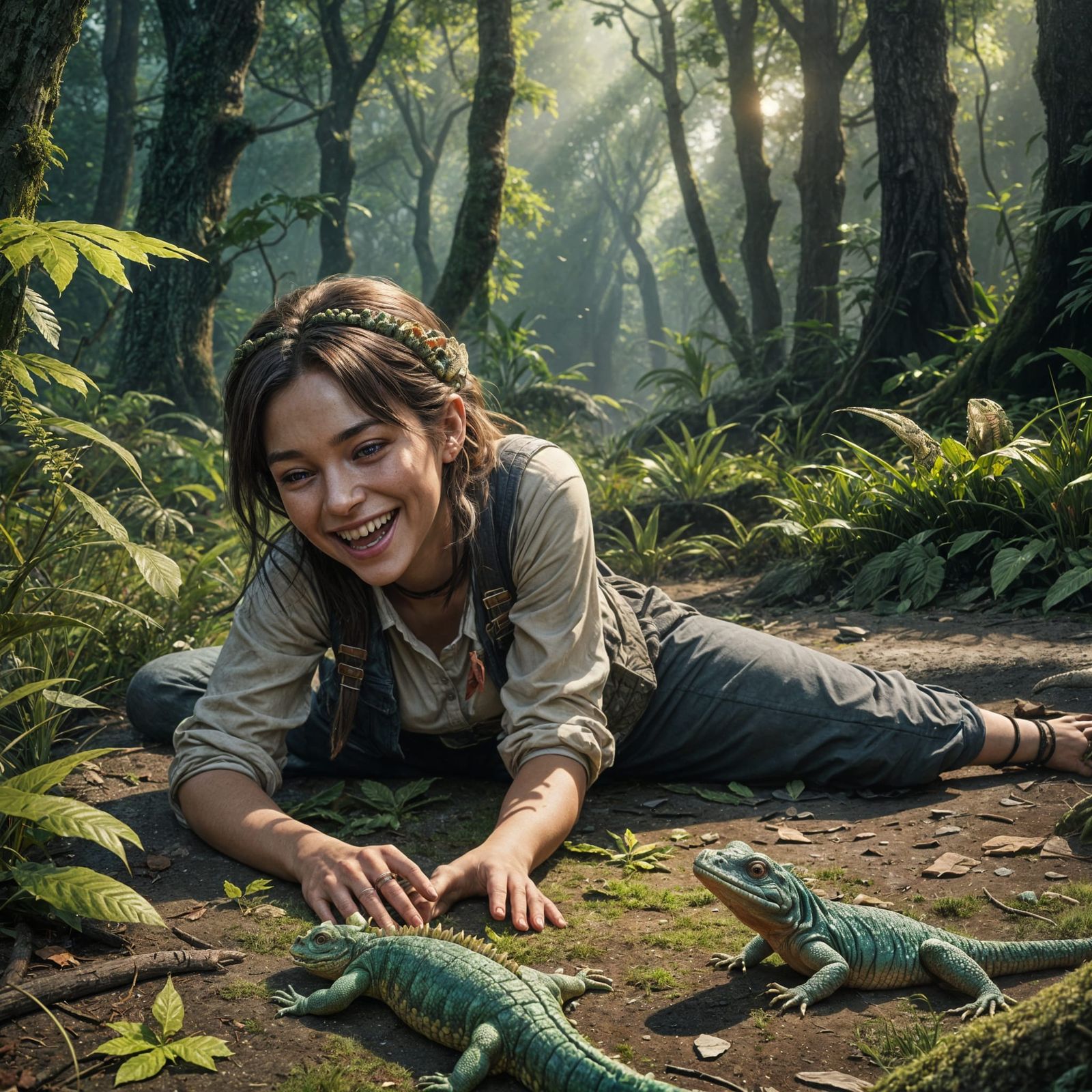 Laughing Lizard: A Detailed Matte Painting