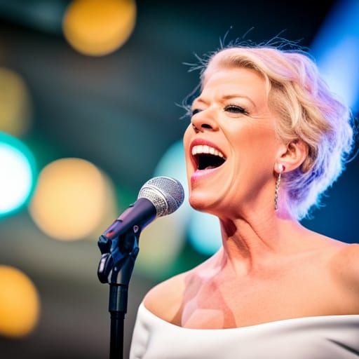Hannah Waddingham Singing: Professional Photography Portrait