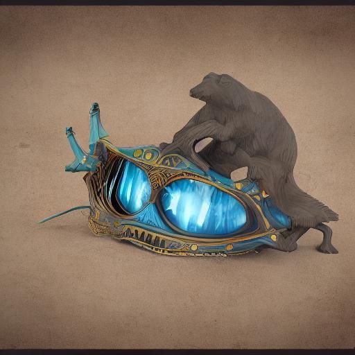 Surreal Beast Masquerade in Gothic Style