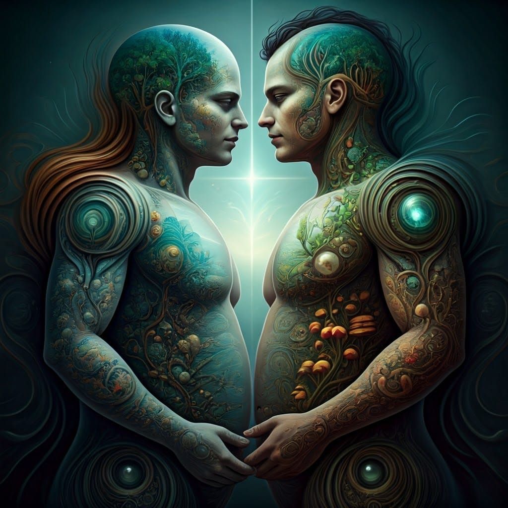 Ethereal Figures in Surreal Dreamscape Concept Art