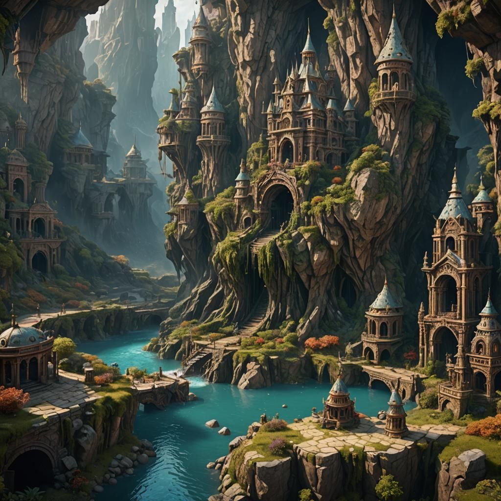 Fantastical Deep Color Senipede Concept Art