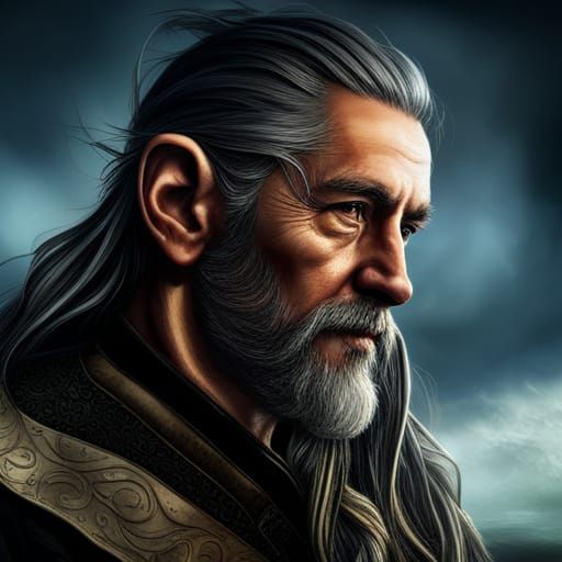 Pirate Dwarf Portrait in Hyperrealistic Digital Art