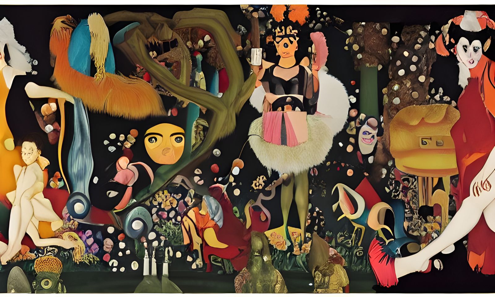 Colorful Silhouettes in Film Noir Style