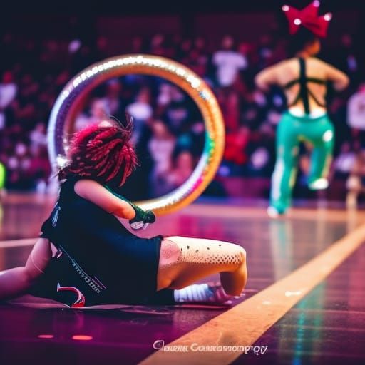 cheerleaders break dancing competition