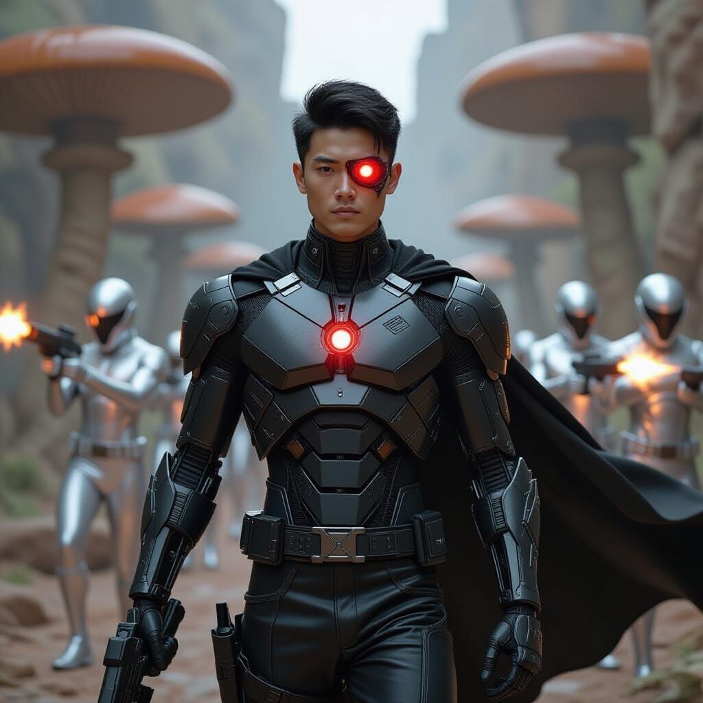 Cybernetic Captain Leads Invasion on Alien Planet