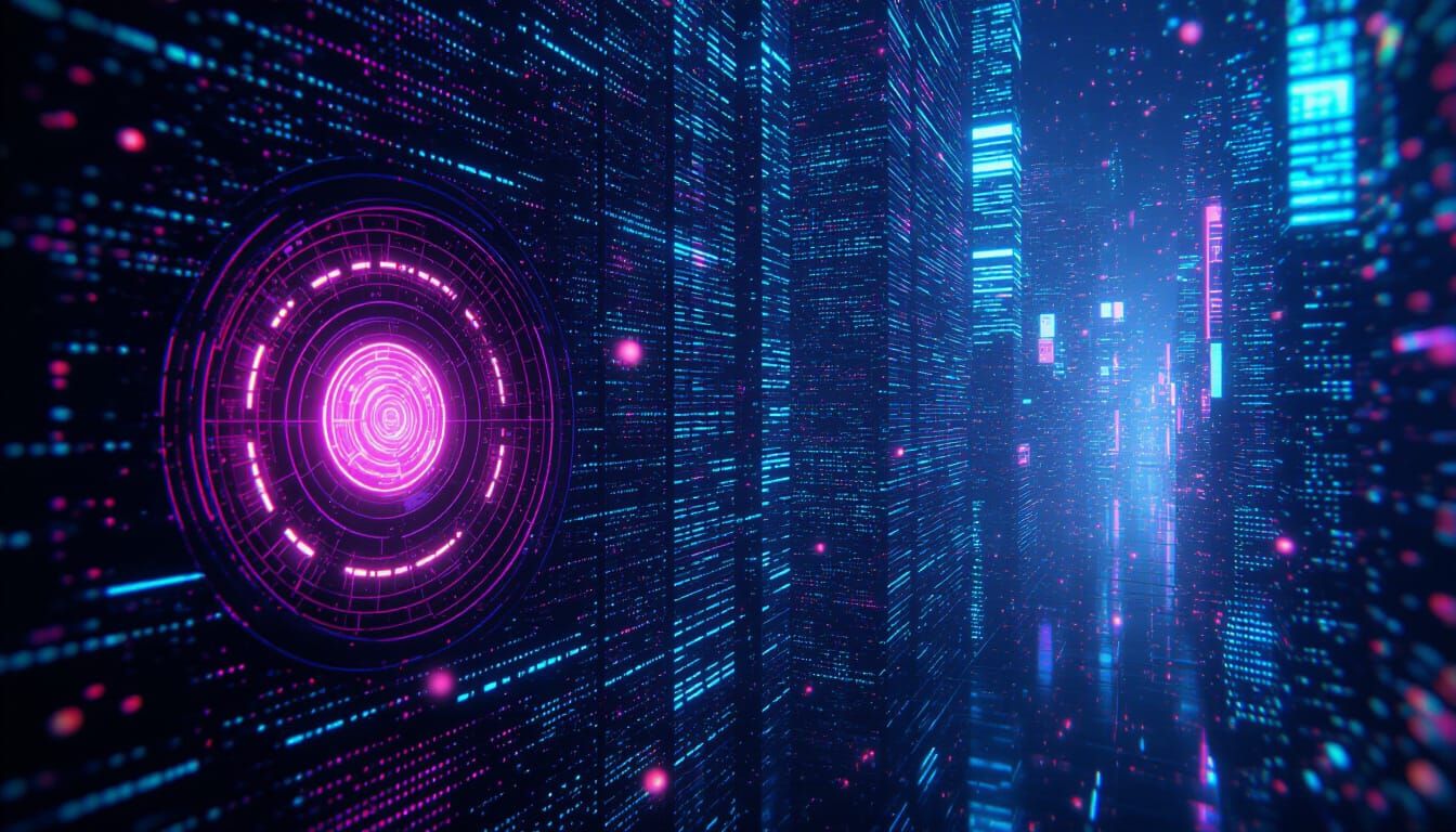 Cyberpunk City Quantum Computer Simulation in Neon