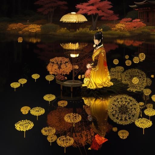 Japanese Princess Reflected in Baroque Fantasy Style