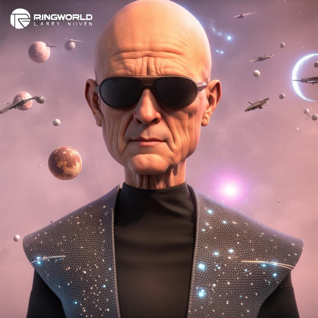 Epic Ringworld Scene in 3D Game Style