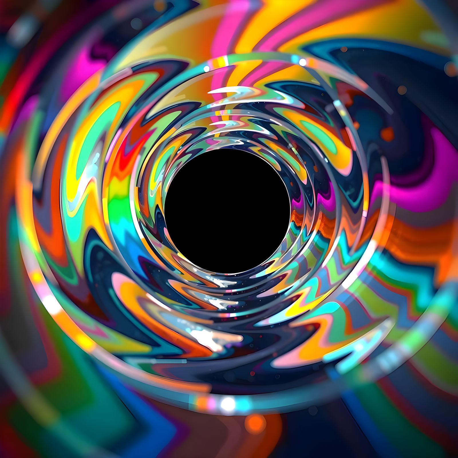 Hyperrealistic Spacetime Vortex Concept Art