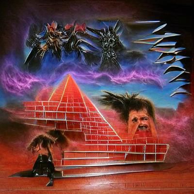 Epic 80s Heavy Metal Album Cover Art