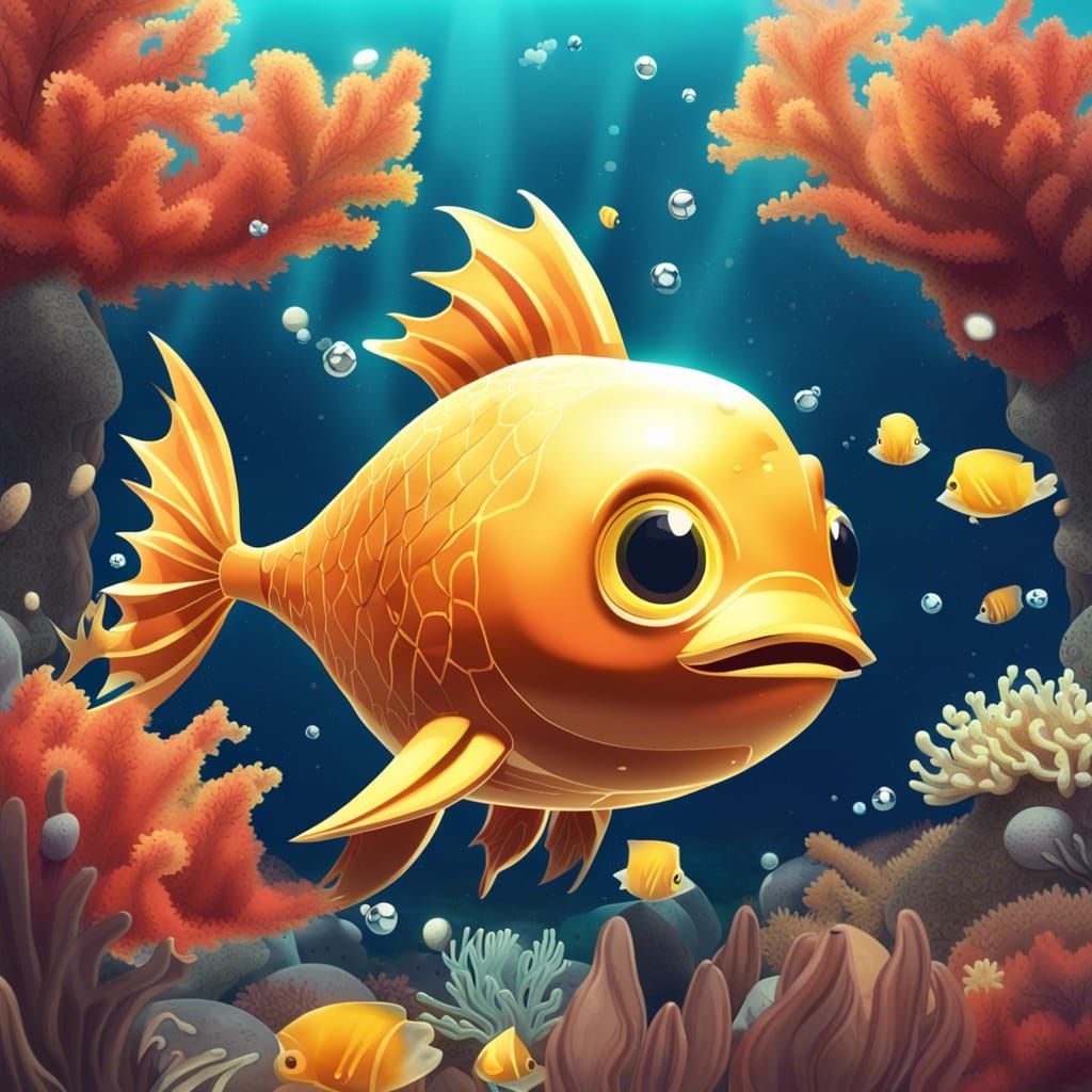 Golden Magikarp in Underwater Paradise