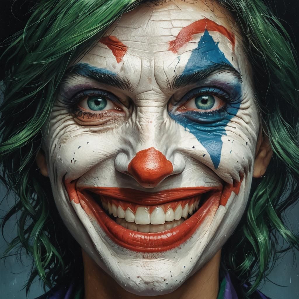 Mona Lisa Joker Style Portrait