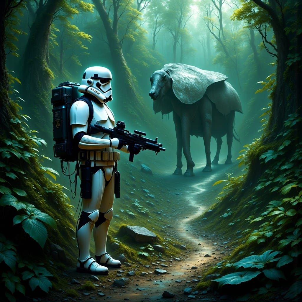 Stormtrooper at Abandoned Jungle Outpost