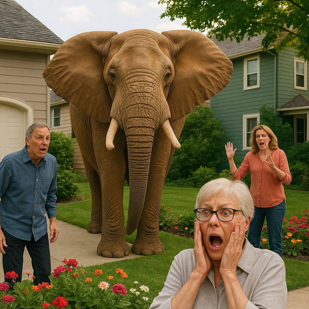 Elephant in Suburbia: A Disconcerting Visit