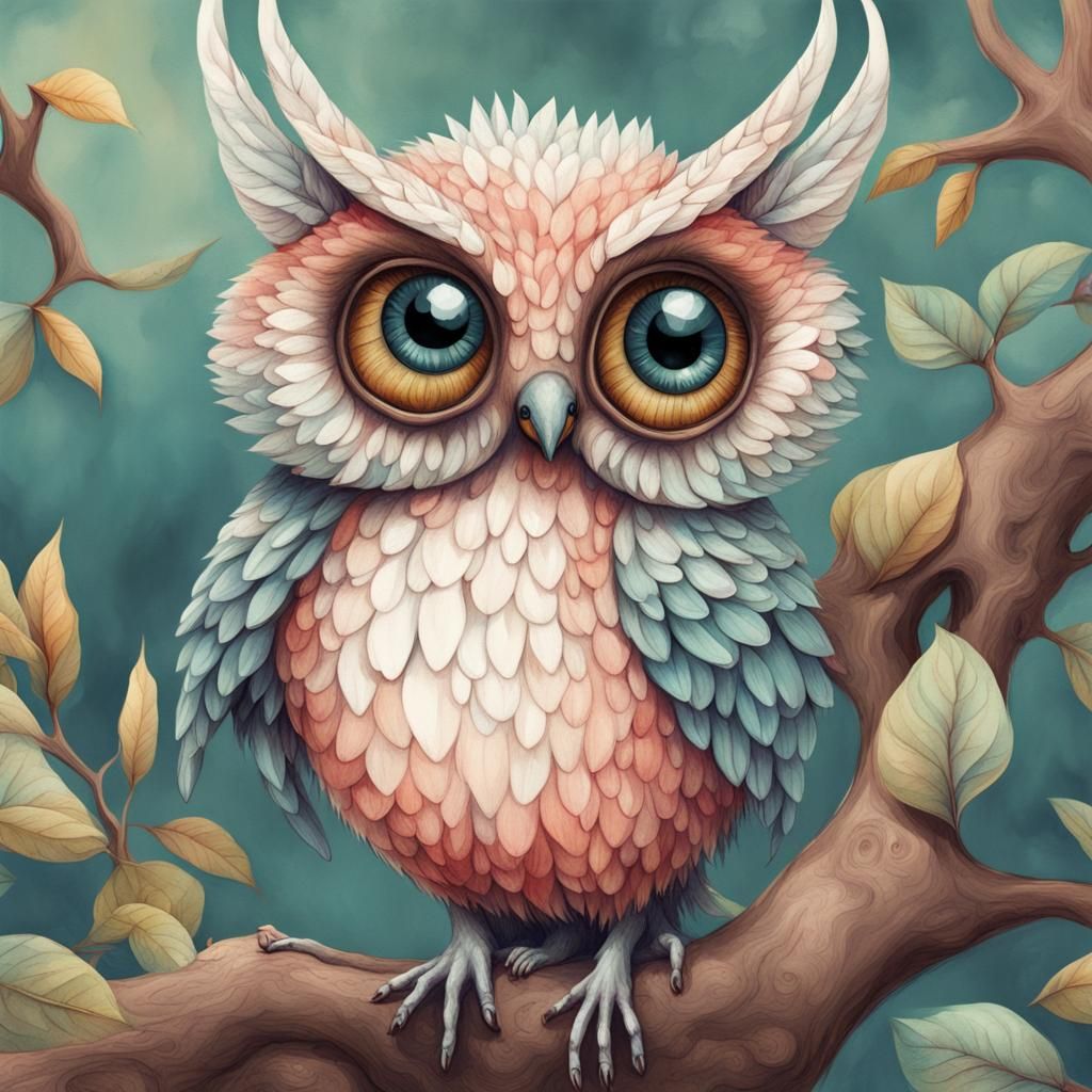 Fantastical Whimsical Adorably Quirky Winged Tree Critter ::...