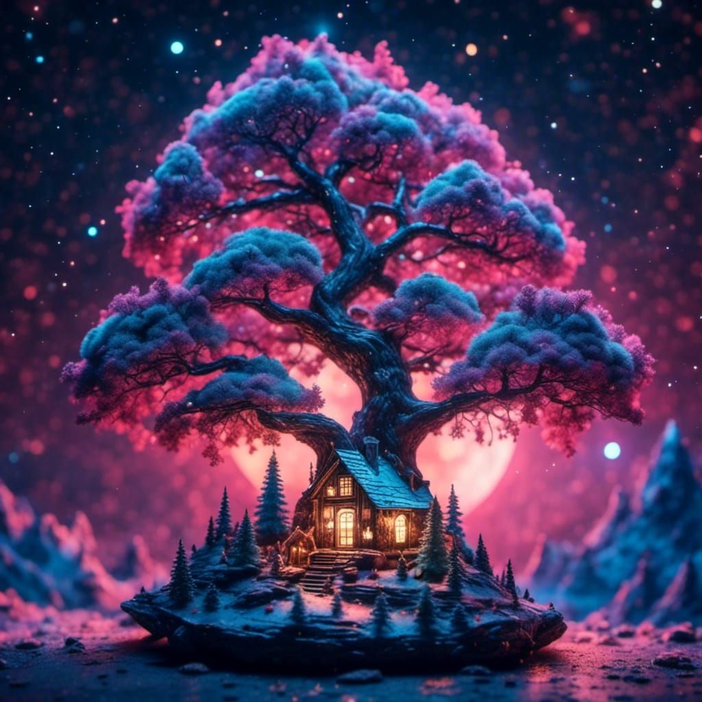 Fur Christmas Tree: Detailed Cinematic Concept Art