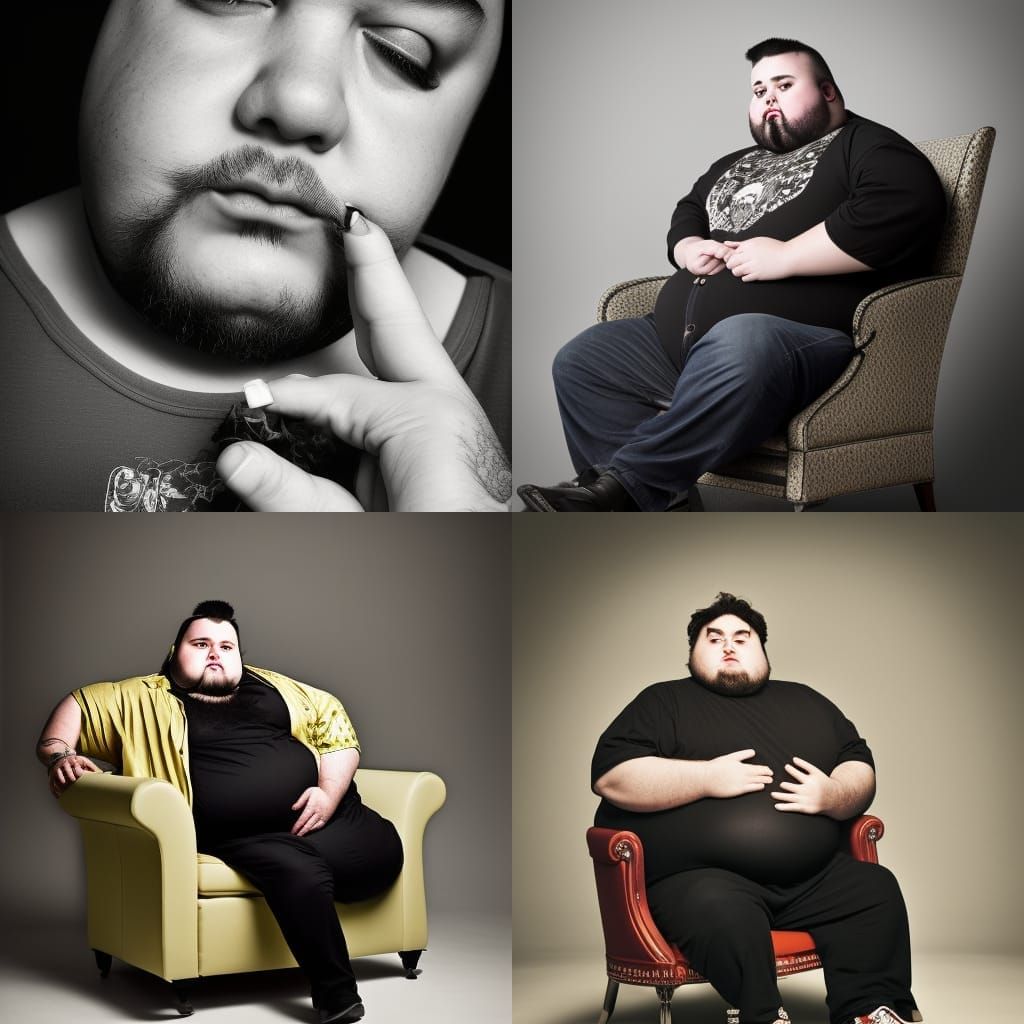 Goth Man Smoking: Professional Color Portrait