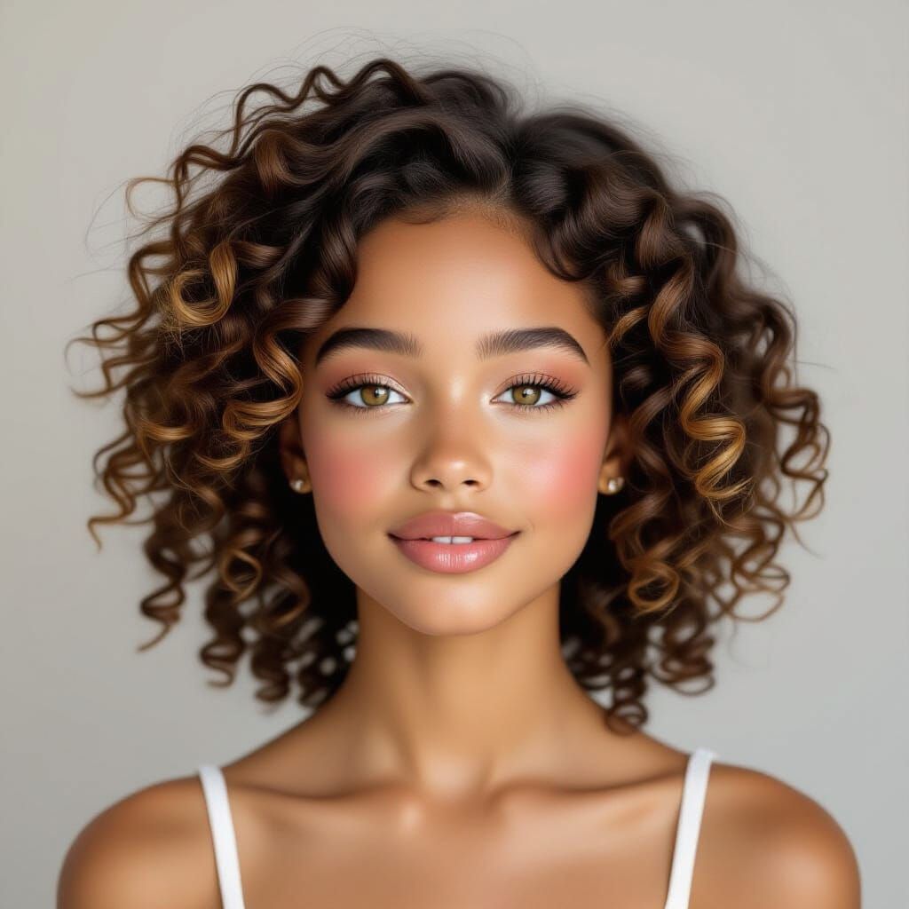 Portrait of a Girl with Hazelnut Eyes